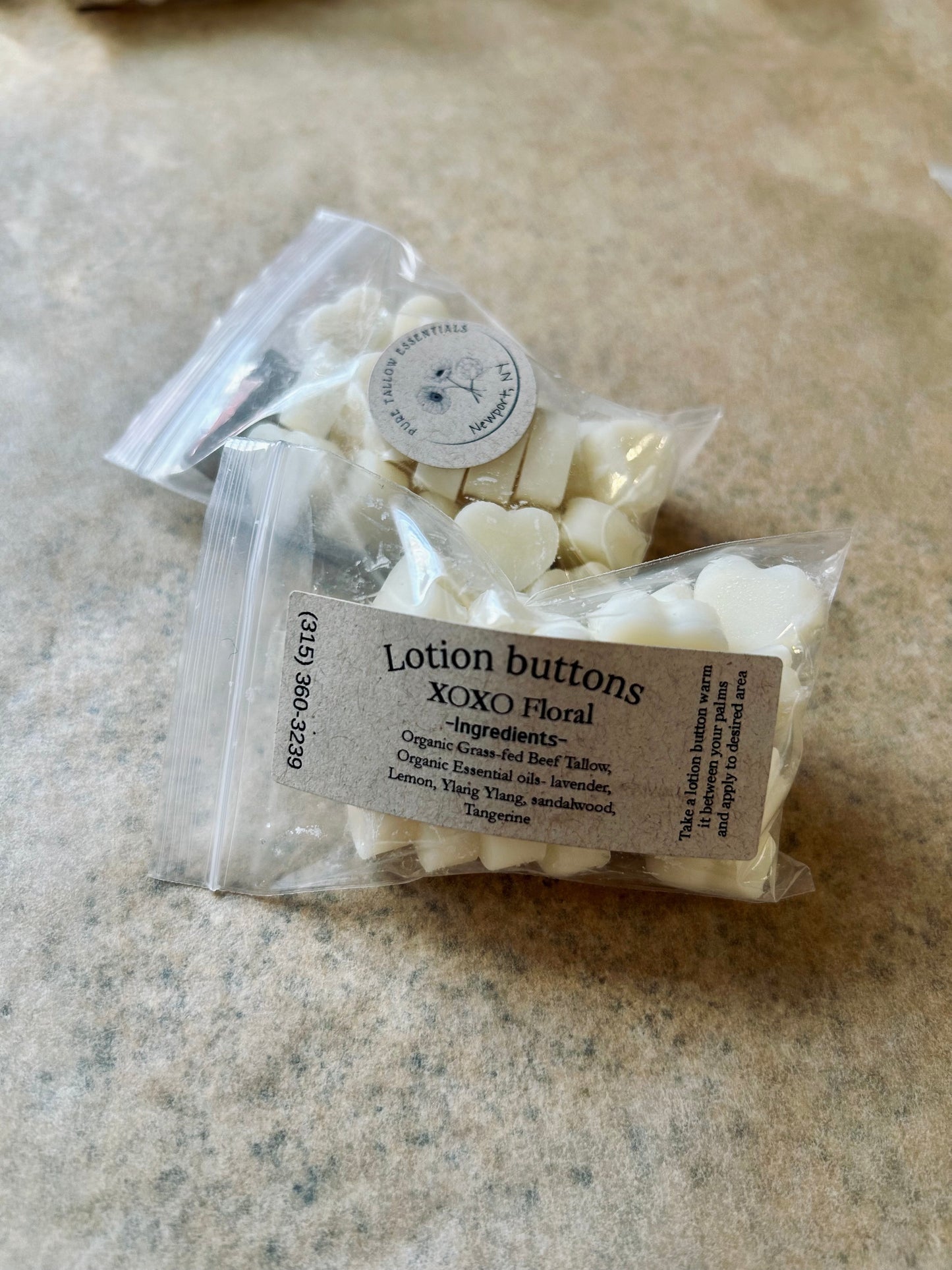 Lotion buttons (xoxo Floral)