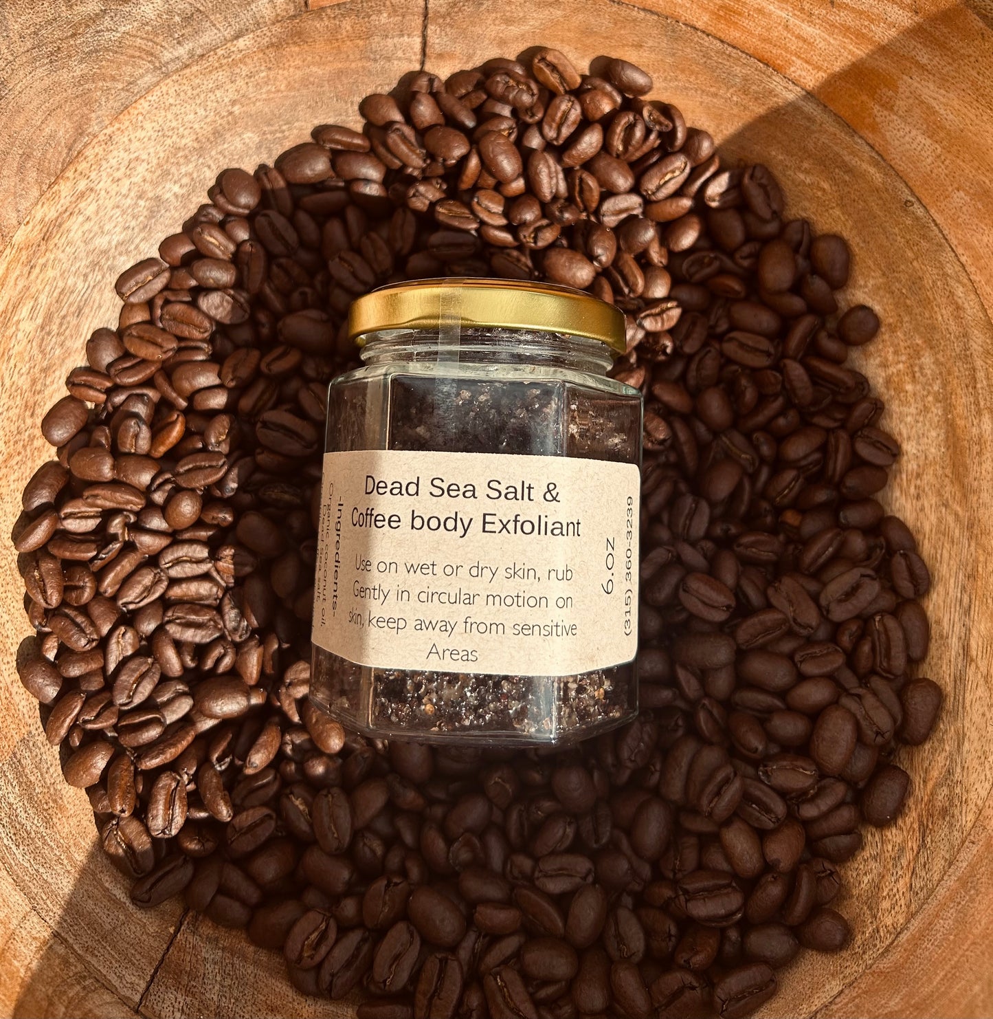 Dead sea salt & coffee exfoliant