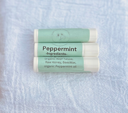Peppermint tallow lip balm