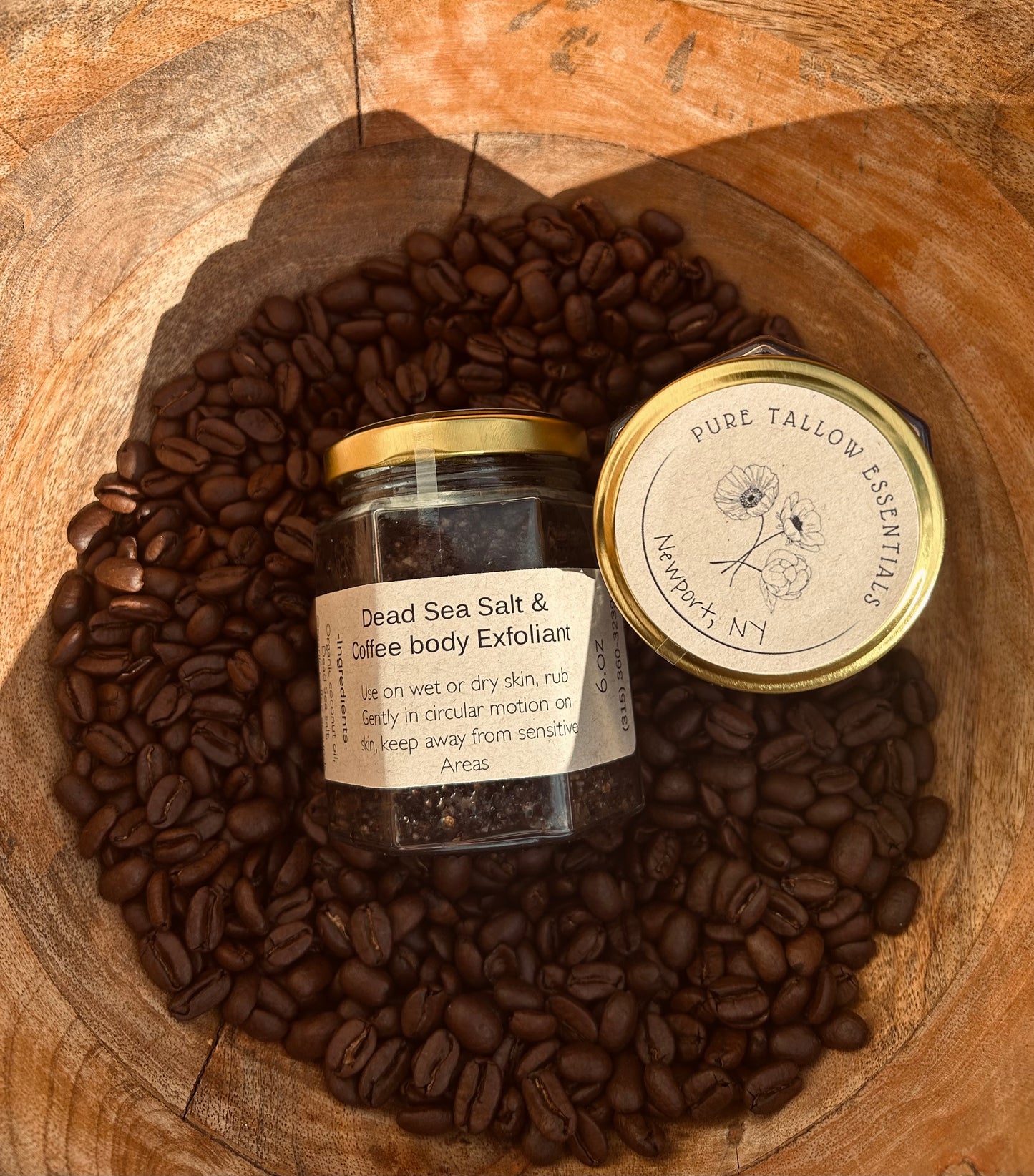 Dead sea salt & coffee exfoliant